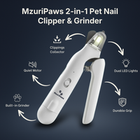 MzuriPaws 2-in-1 Pet Nail Clipper & Grinder